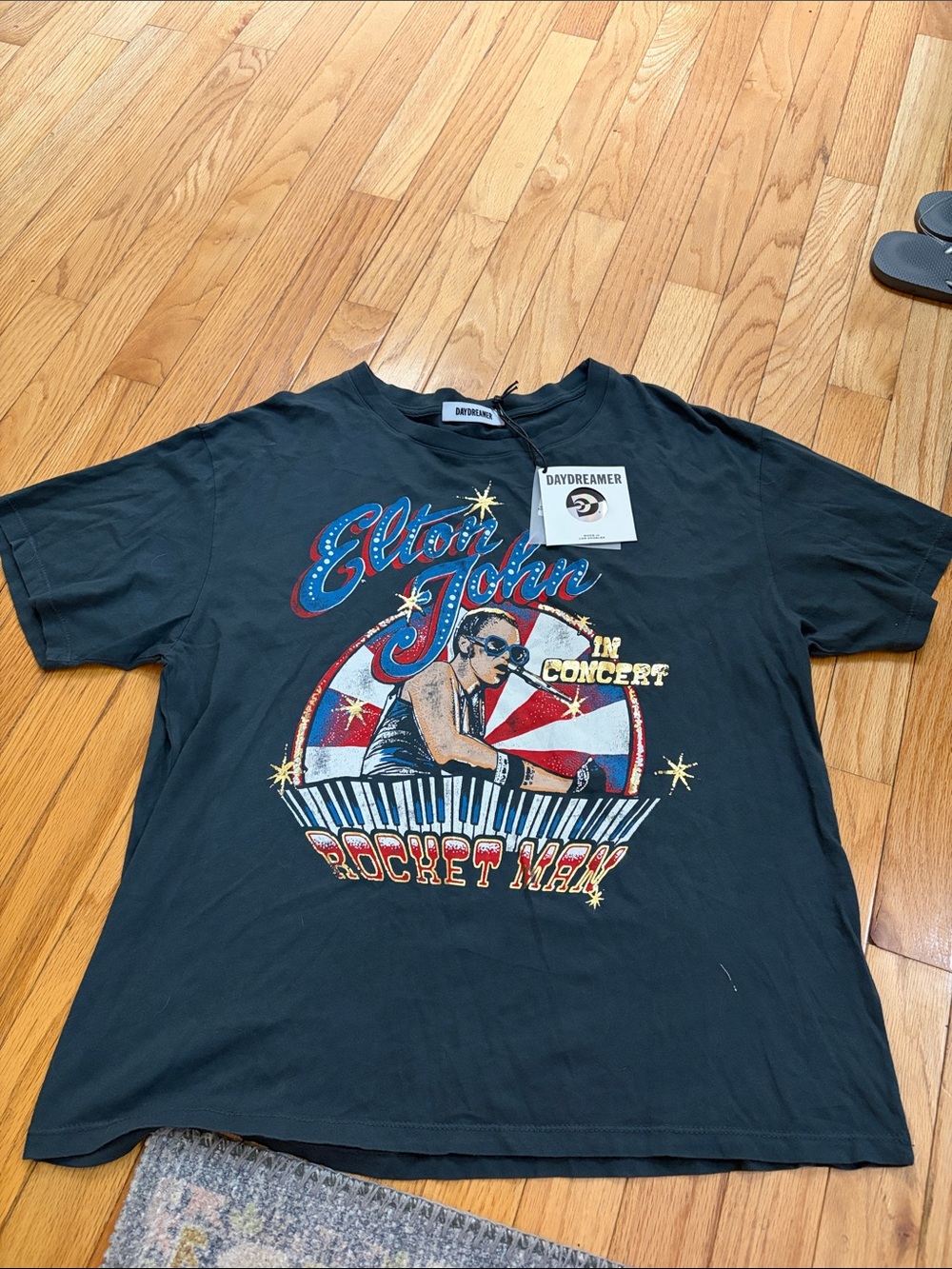 Daydreamer Black Elton John 'Rocket Man' Graphic Tee